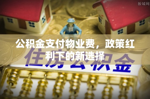 惠农公积金支付物业费，政策红利下的新选择