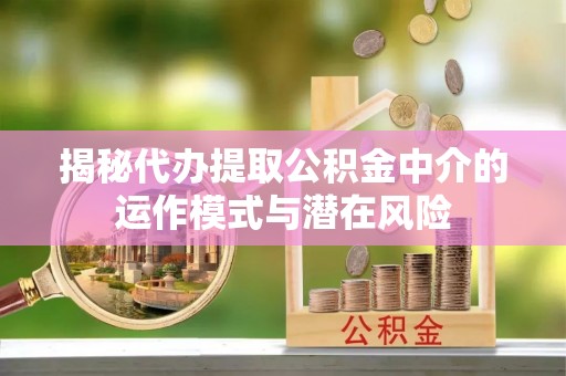 惠农揭秘代办提取公积金中介的运作模式与潜在风险