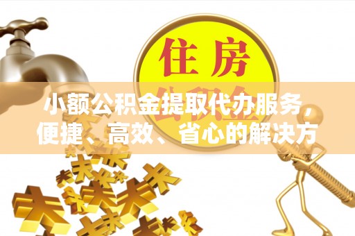 惠农小额公积金提取代办服务，便捷、高效、省心的解决方案