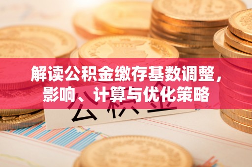 惠农解读公积金缴存基数调整，影响、计算与优化策略